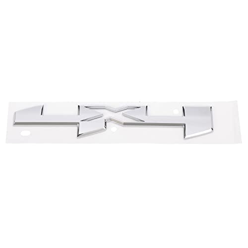 Image of 2Pcs 4x4 Truck Bed Emblem 3D Badge Decal Sticker Letter Nameplate Rear Tailgate Replacement for 2019-2023 Sierra 23400419 (Chrome)