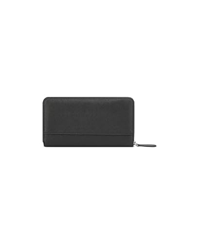 Image of Guess Black Textured Zipper Viviette Medium Zip Around Wallet