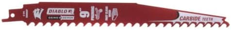 Diablo Tools 9" Carbide-Tipped Pruning and Clean Wood Reciprocating Blade, Pack of 5