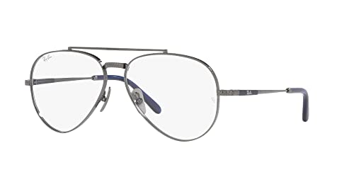 Image of Ray-Ban unisex-adult Rx8225v Aviator Titanium Pilot Prescription Eyewear Frames