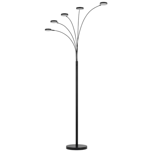 82 in. Five Light Led Arc Floor Lamp Bronze