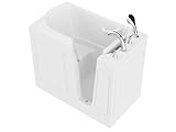 ANZZI Series 26 in. x 46 in. Right Drain Quick Fill Walk-In Soaking Tub in White