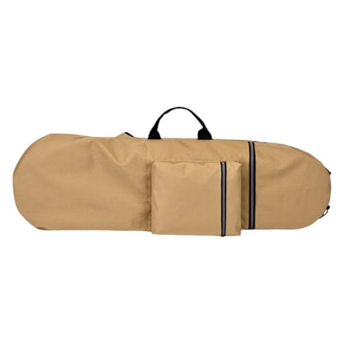 FytStycale Skateboard Backpack Longboard Carry Case Skateboarding Equipment Bag Travel Accessories Pouch Shoulder Bag, Khaki