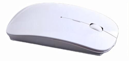 Image of Wireless Mouse, Bluetooth and 2.4G Dual Mode, Rechargeable (White)