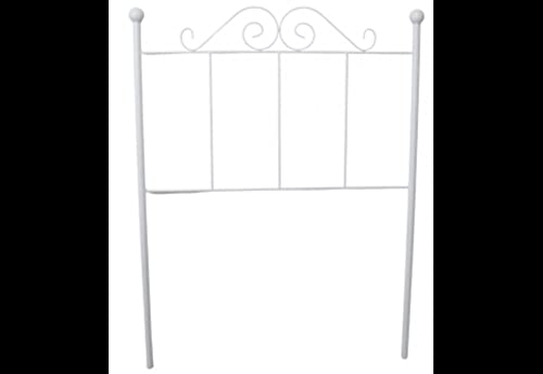 ECCOX Cabecero - Matris - Forja Palacio - para Cama de 90 - Blanco 98x125x4