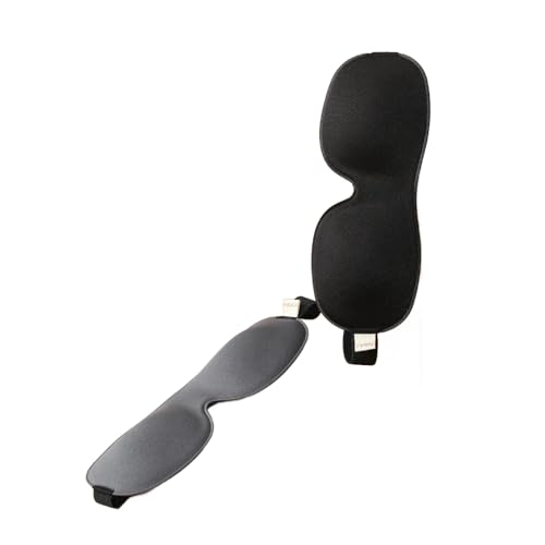 CCAOQIDDE 通気性シェードアイマスク - 目の疲れを和らげ、大人の睡眠の快適さを向上させ、遮光、スタイリッシュな3Dデザイン、ブラック