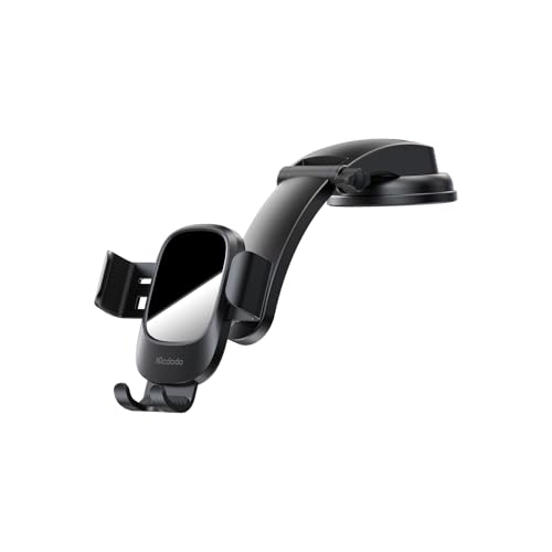 Mcdodo スマホホルダー 車載ホルダー クリップ自動開閉 真空バルブ吸盤 車載スタンド 折り畳みブラケット 多角度調整可能 スマホスタンド 携帯ホルダー iPhone 16/15/14/13/12/11/XS/XR Xperia Galaxy Pixel Android その他機種対応 4.7-6.7インチのスマホ対応