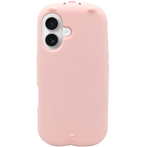 MC Fashion for iPhone 16 Case, Cute 3D Cartoon Piggy Shockproof Soft Silicone Case for Girls Women