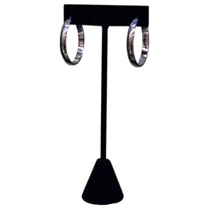 6 3/4" Black Velvet Single T-Shape Earring Stand