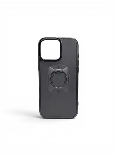 Coque iPhone 17 avec support Quad Lock intégré noir et gris pour moto et vélo