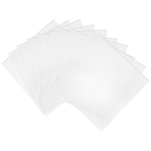 SECFOU 10pcs Vinyl Record Covers Polypropylene Vinyl Covers Album Design Plastic Self Adhesive Protective Sleeves for Record Storage