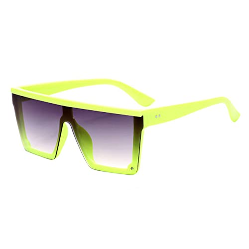 Lunettes de soleil Femme Square dotées d'une protection totale UV400 et de verres vert gris