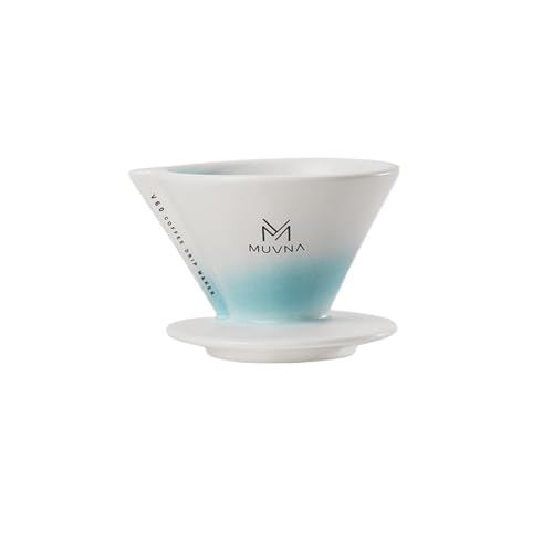 Kompatybilny z Hoshikawa ceramiczny kubek z filtrem do kawy, filtr wielokrotnego użytku, ekspresem do kawy, lejkiem, kubkiem z filtrem kroplowym, akcesoriami do kawy (Hoshikawa Blue)