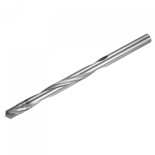sourcing map 12mm Cutting Dia Cemented Carbide Twist Extra Long Drill Bit with Round Straight Shank for Hardened Steel Stainless Steel, 200mm Length