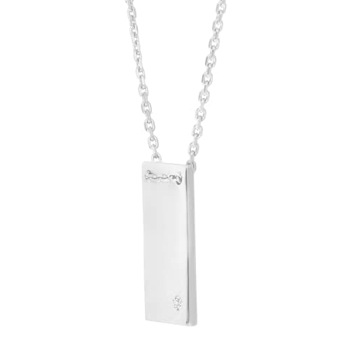 Silpada 'Shine Bright' Rectangular Pendant With Cubic Zirconia In Sterling Silver, 16" + 2" #TOP1