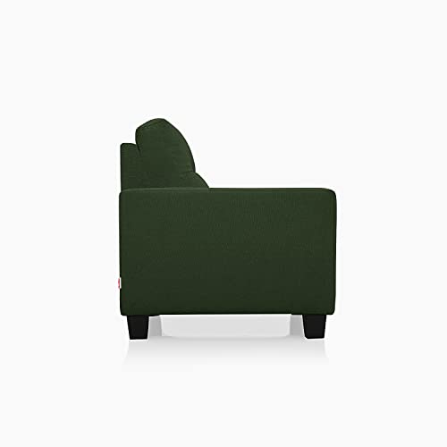 Image of Duroflex Ease - 1 Seater Sofa | Premium Fabric, High Comfort Foam, Durable Wood Frame & Easy Maintenance | 3 Year Warranty | Single Seater Sofa for Living Room - Sap Green