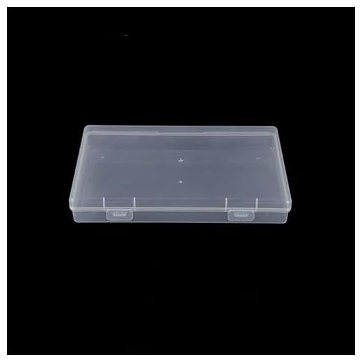Transparent Plastic Storage Box, Small Organizer Case for Jewelry Beads Tool Accessories and Sundries, 1 Piece(17.4x10.8x2.6cm)