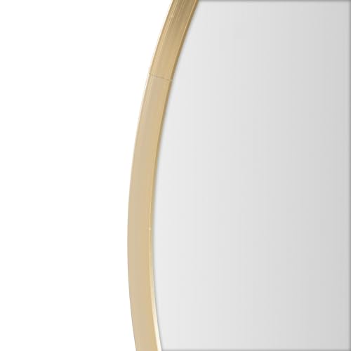 Miniatura 5 de Lolahome - Espejo De Pared Redondo Con Marco De Aluminio Dorado De 50 Cm. Espejo Con Colgador De Estilo Moderno Y Sencillo Adecuado Para Decoración, Recibidor, Baño, Dormitorio Y Vestidor