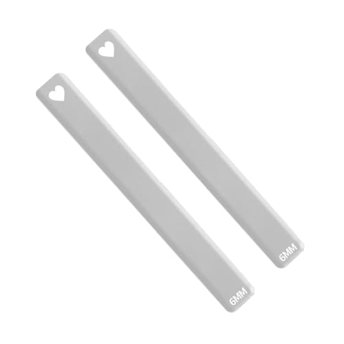 2 reglas de grosor de arcilla, 2/3/4/5/6 mm, arcilla polimérica acrílica, guía de profundidad, guía de rodillos de arcilla, arcilla polimérica, guías de espesor, palos, herramientas de alfarería, para