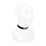 EIS, BDSM Fessel, Silikon-Halsband mit Slave-Aufdruck, größenverstellbar, hautfreundliches Material, matte Optik
