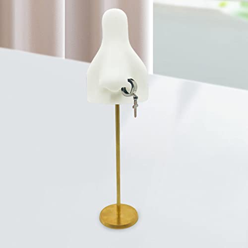 Piercing Practice Parts Silicone Nose Model Ornaments Mannequin Teaching Tool Freestanding Soft Silicone Flexible Model Body Part Displays, White