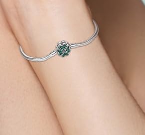 Pulseira Trevo de Quatro Folhas Verde - Elegante! Pulseira Feminina - Presente Feminino - Joias para