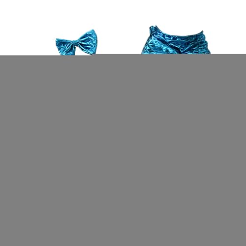 子犬マーメイド衣装、猫マーメイドコスチューム | リボンヘッドバンドとホルターネックトップ付き犬服,子犬の服、小型犬と猫のためのクリエイティブなペットコスチューム