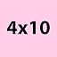 Pink 4X10 Inches