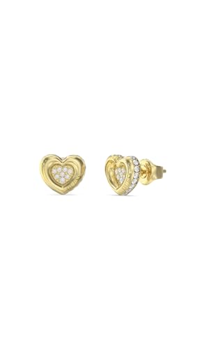 Guess UBE05466YG Guess Womens L.O.V.E. 10Mm Heart Pave Studs Jewellery