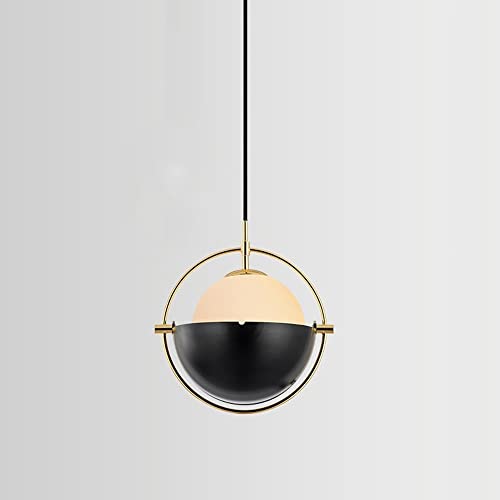 Lampe suspendue E27 en verre post-moderne et lustre en fer nordique pour salon et chambre