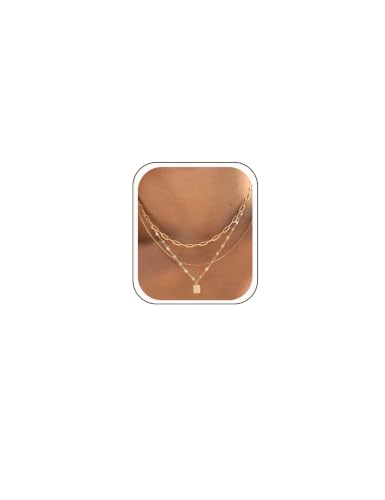 Layered Gold Necklaces for Women, 14K Gold Plated Stackable Pendant Set | Dainty Necklace Stack, Tarnish Resistant, Hypoallergenic, Adjustable Choker Chain, Lightweight for Daily Wear, Ideal Gift