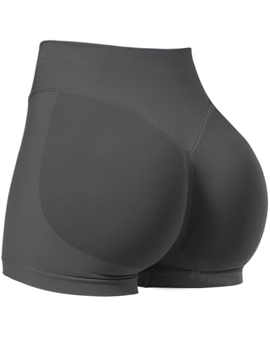 Image of VOYJOY Women Workout Impact Shorts 2.5 inch / 3.6 inch / 4.5 inch / 6 inch Scrunch Butt Booty | Tummy Control, High Waisted, Bike Short, Gentle Compression, for Women
