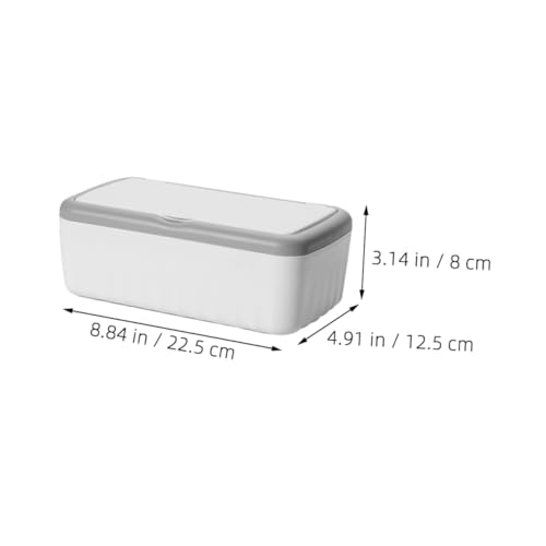 SOPOTUTU Große Feuchttuchspenderbox aus Kunststoff mit Deckel Rechteckige Nachfüllbare Aufbewahrungsbox für Feuchte Tücher im Badezimmer für Zuhause und Staubdicht und Elegant