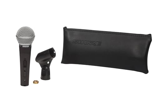 Shure SM58SE Cardioid Dynamisches Vokalmikrofon mit Eius-Schalter, eingebauter Popfilter, A25D-Mikrofon-Clip, Speichertasche, 3-pin-XLR-Anschluss (SM58S) – Bild 6