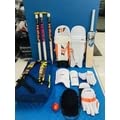 ZSF Cricket KIT with Bag, BAT, Stumps, PAD, ARM Guard, THAIPAD, Ball, Helmet, Safe Guard