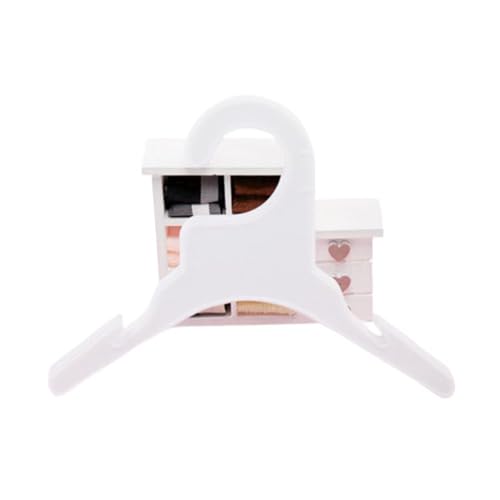 DraCra 8 Pack Pet Clothes Hangers Dog Clothing Hanging Rack Plastic Anti-Skid Space Saving Hanger for Puppy Cat Kitty Apparel Small Animals Coat Dolls Wardrobe Closet - Thumbnail 2