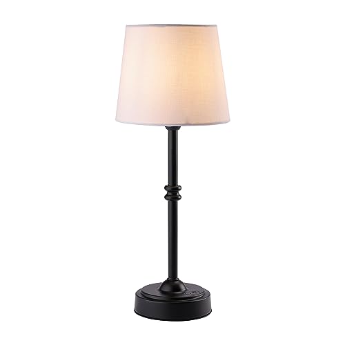 O’Bright Seraph – Cordless LED Table Lamp with Dimmer, Built-in Rechargeable Battery, 3-Level Brightness, Patio Table Lamp, Bedside Night Lamp, Ambient Light for Restaurant, Black
