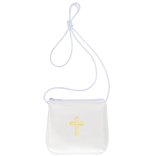 Image of Leather Communion Burse for Pyx, Catholic Pyx Case with Strap for Communion Host Priests Deacons Gifts