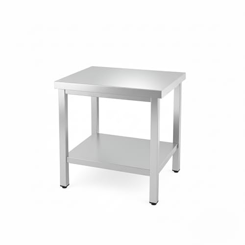 Générique Table INOX Professionnelle Centrale – Longueur de 600 à 2000 mm – Profondeur 600 mm – Étagère Basse – Charge 150 kg – Hauteur 850 mm...
