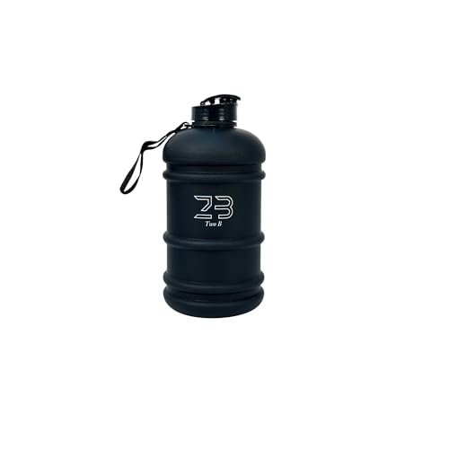 Two B 2.2L Large Water Bottle – Matte Black, BPA-Free, Leakproof Gym Jug with Carry Strap – Reusable Sports Water Bottle for Men & Women, Fitness, Outdoor, Travel Best for Gift