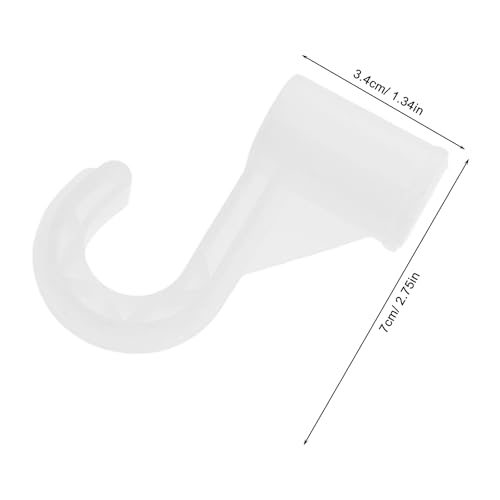 Image of balacoo Adjustable Closet Rod Bracket Heavy Duty Wardrobe Rod Holder with High Loadbearing Hooks for Bedroom Clothes Hanging Support 6Pcs Set 2.75X1.33X0.86In