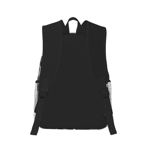 BREAUX Black Grey White Camo Print Lightweight And Comfortable Duffel Bag, Casual Daypack, Multipurpose Backpack3