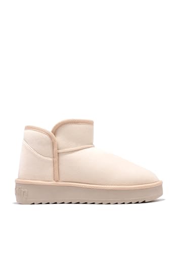 D.Franklin Botas Australianas Corte Bajo Nordic Low Basic Blanco Roto - Botas para Mujer - Moda casual - Talla (41) - Modelo nordic-low-basic