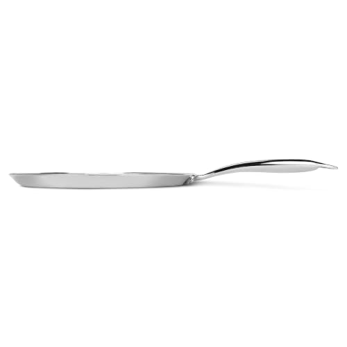 Image of HORNBILLS Tri-Ply Stainless Steel Dosa & Roti Tawa | 28 cm, 4 mm Thick Heavy Bottom | for Dosa, Roti, Chapati, Paratha, Uttapam & Cheela | Gas & Induction Compatible | 5-Year Warranty