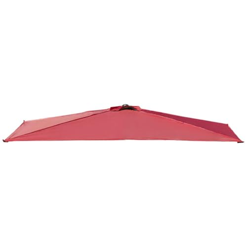 Sombrilla de exterior de 2,1 x 3 m con toldo de repuesto rectangular de tela roja impermeable 5