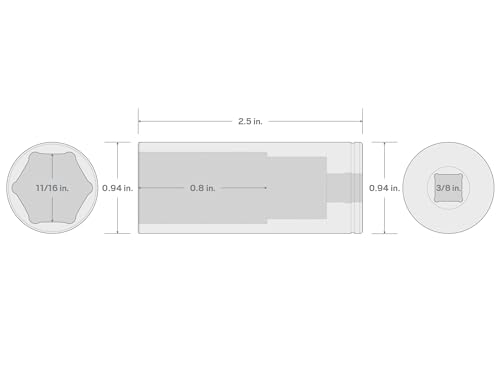 Image of TEKTON 3 /8 Inch Drive x 11 /16 Inch Deep 6-Point Socket | SHD13017