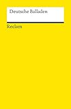 deutsche balladen  Deutsche Balladen (Reclams Universal-Bibliothek)
