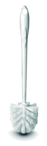 MAYA Escobilla WC Lux Blanca. Cepillo de Baño Resistente con Mango de Polipropileno y Fibras de PVC.