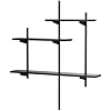 Rustic Wooden Floating Shelf with Adjustable Design for Flexible Layout and Home Decor,35x31x5 inches (Black)