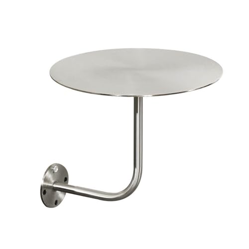 Mesa de bar circular de acero inoxidable de 40x40x45 cm para comedor